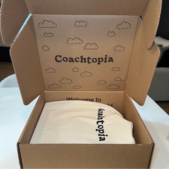 Coach Cloud Handle Tote In Coachtopia Leather Black - Picture 12 of 16